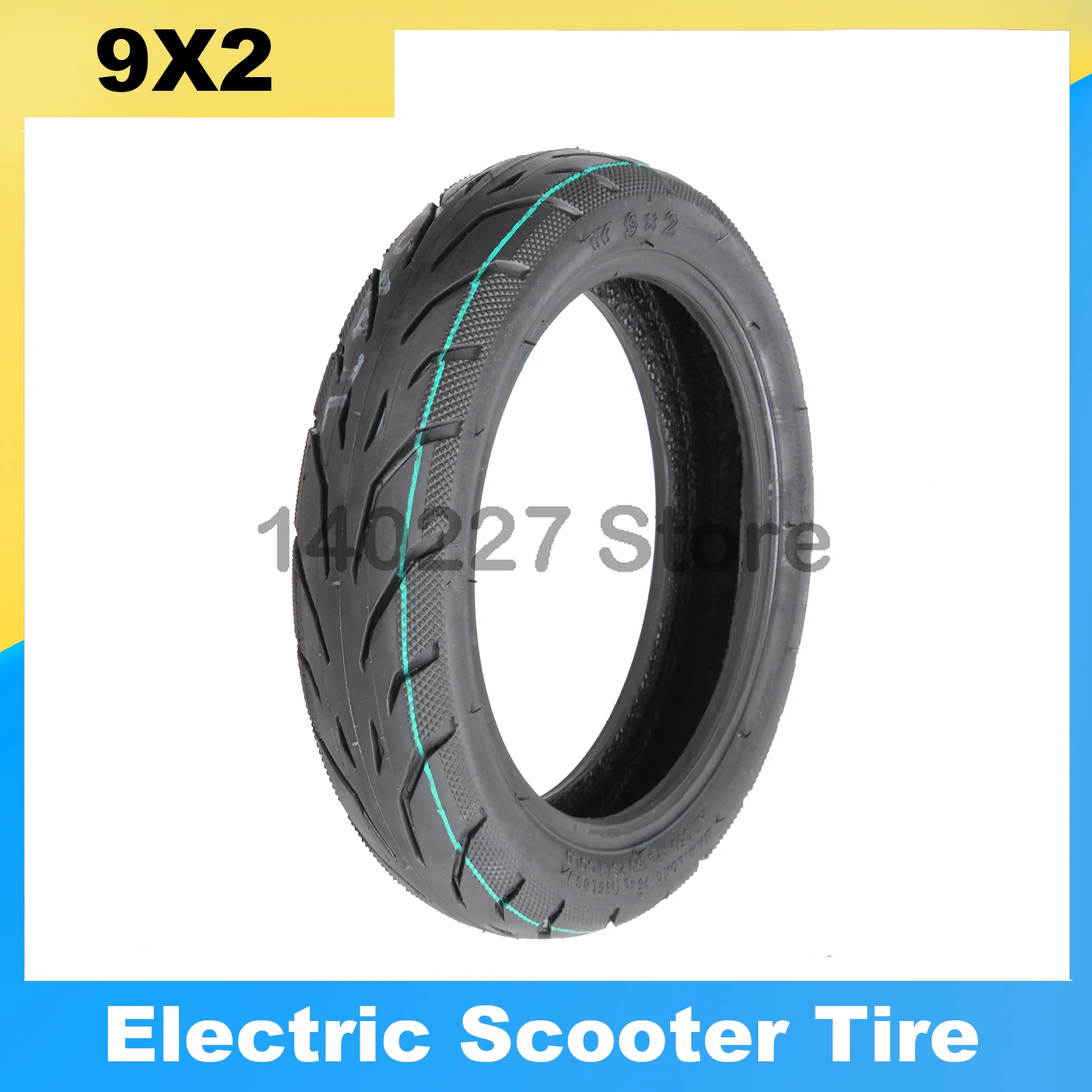 9-inch 9x2 rubber self-healing tire suitable for Xiaomi M365 Pro 1S electric scooter tubeless vacuum tire, durable and sturdy