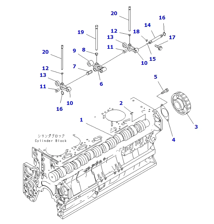 for Hot Sale Machinery Engine Parts 6D170E-3 Camshaft 6240-41-1200