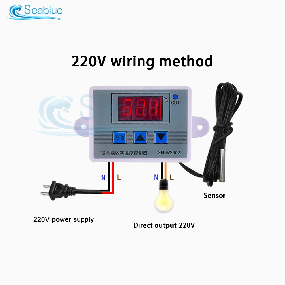 W3002 cyfrowy regulator temperatury termometr przełącznik termostatu termoregulator mikrokomputerowy DC 12V 24V AC 110-220V