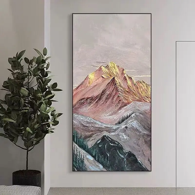 Northern Europe Jinshan Yinshan Abstraction Handmade Oil Paintings For Home Decoration Bedroom Dining Room Living Room And Sofa