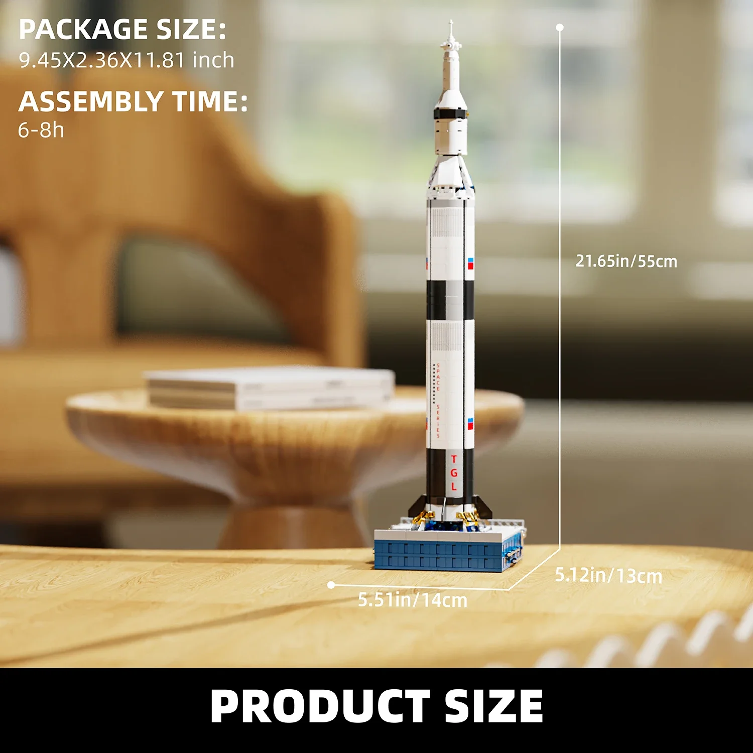 Ideas Rocket Model Building Blocks Kits,Halloween And Christmas Gifts, Children'S Toys，Compatible With Legoed Particles