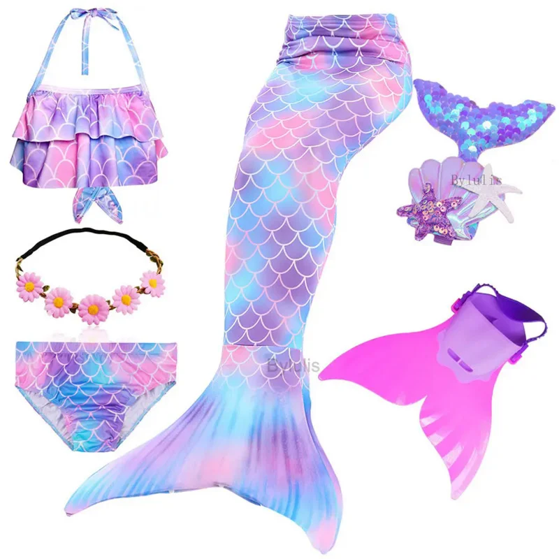 Coda di sirena per ragazze Costume da bagno per bambini il Costume da sirenetta Cosplay Beach Pool Clothes Costume da bagno per il nuoto