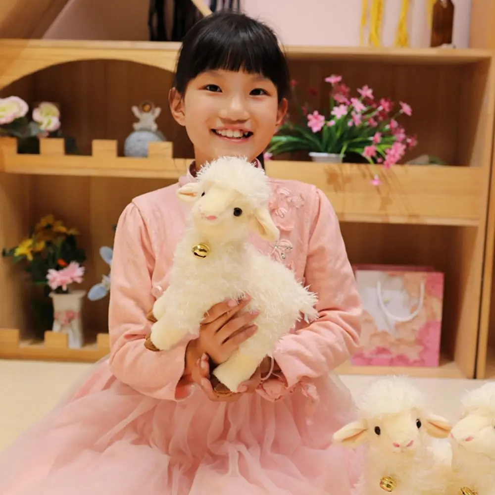 

Doll Toys PP Cotton Baby Lamb Plush Doll Fluffy 25/30cm Big Ears Sheep Plush Toys Cute Soft Baby Sheep Keychain Kids Gift