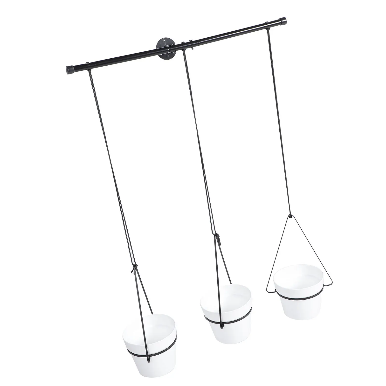 

Chic Iron Ceiling Hanging Flowerpot Rack Minimalist Design for Indoor Planters Space Saving Decor Living Room Balcony Bedroom