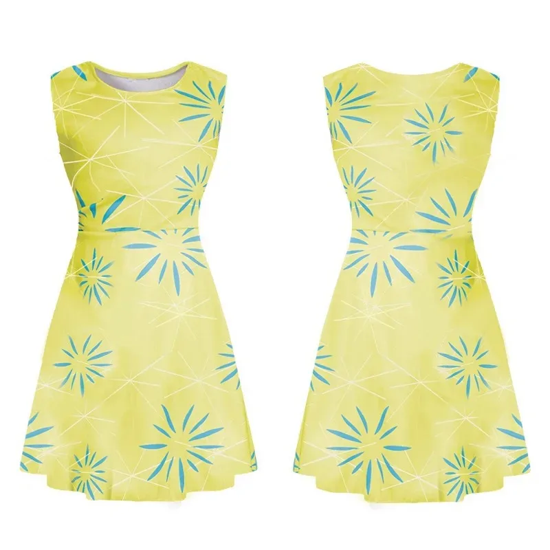 내부 코스프레 아웃 2 코스프레 키즈 드레스 의상 영화 조이 디스가스트 롤플레잉 드레스 스카프 가발 여성 어린이 할로윈 파티 의상