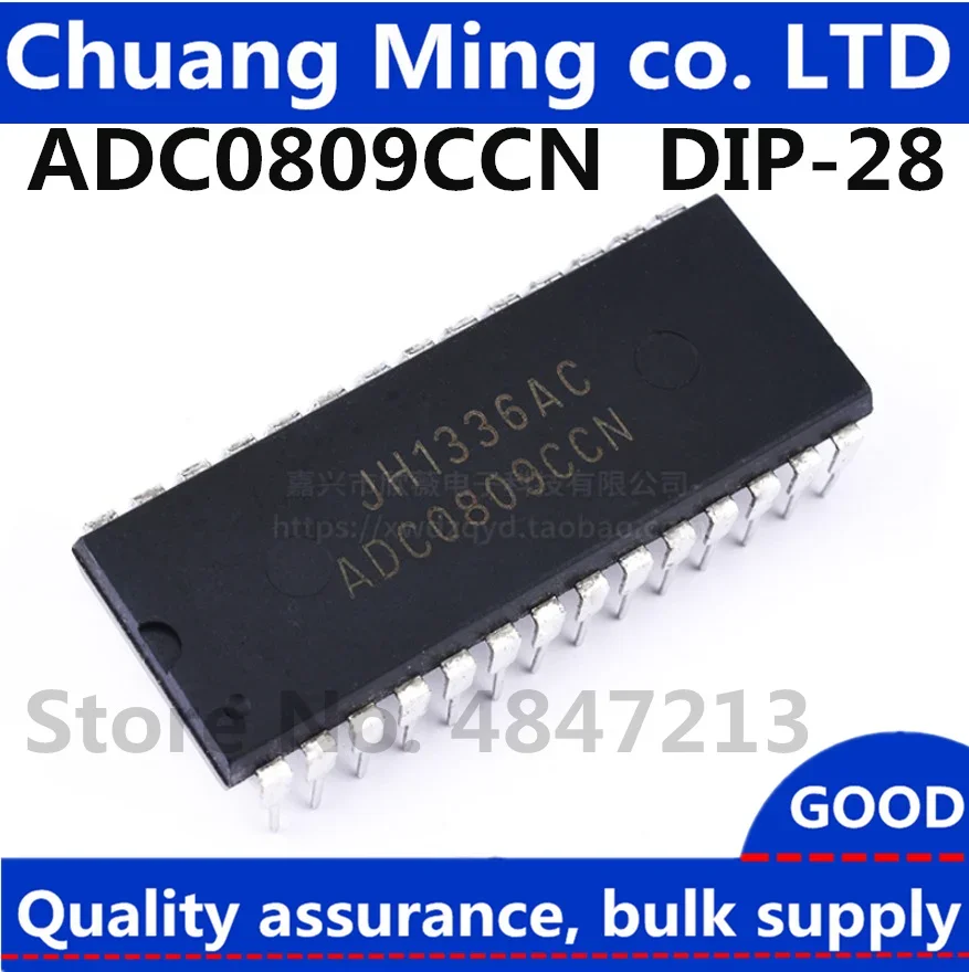 Free Shipping 50pcs/lot ADC0809CCN ADC0809 DIP-28 In Stock