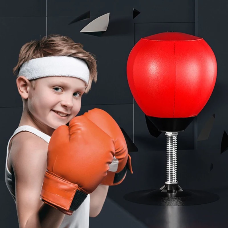 

Desktop Punching Bag Stress Release Table Boxing Punch Ball with Suction Cup Thai Sports Equipment or Boxing Gloves for Kids