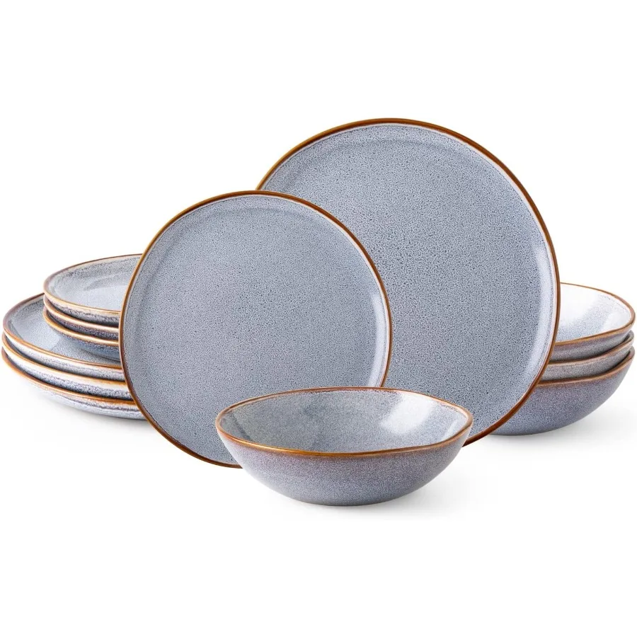 

Handmade Ceramic Dinnerware Sets with Reactive Glaze for Everyday Dining and Special Occasions Highly Chip and Crack Resistant