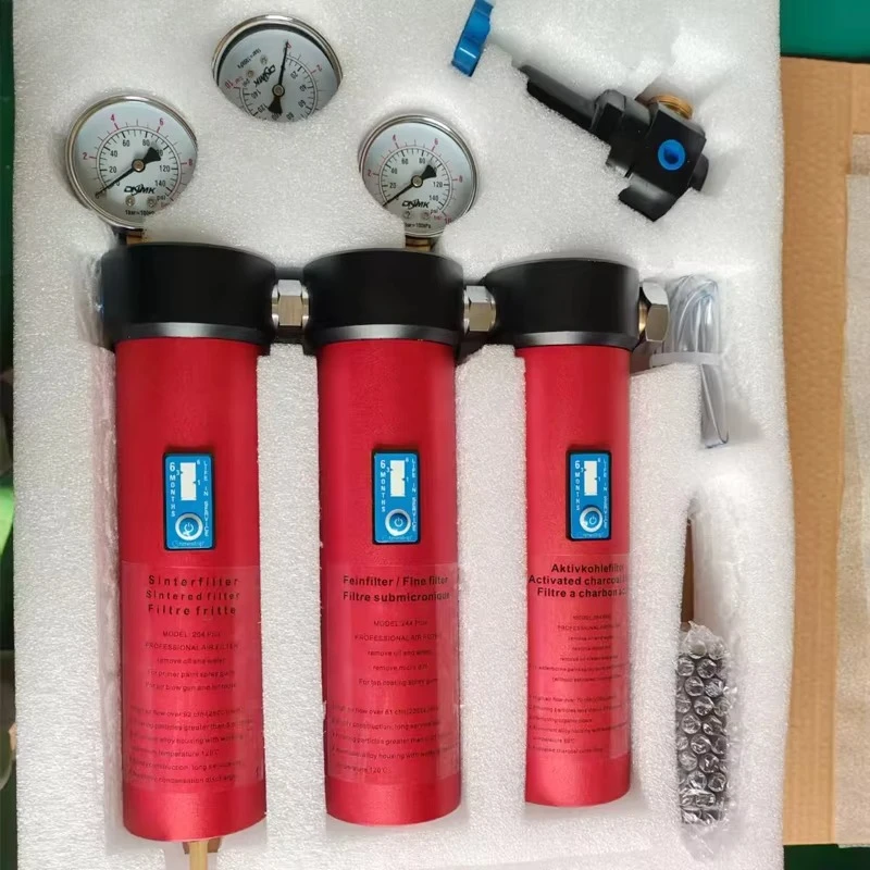 Car Paint Room Air Compressor Oil-Water Separator with Automatic Drainage Baking Room Filter Compressed Air System for Paint