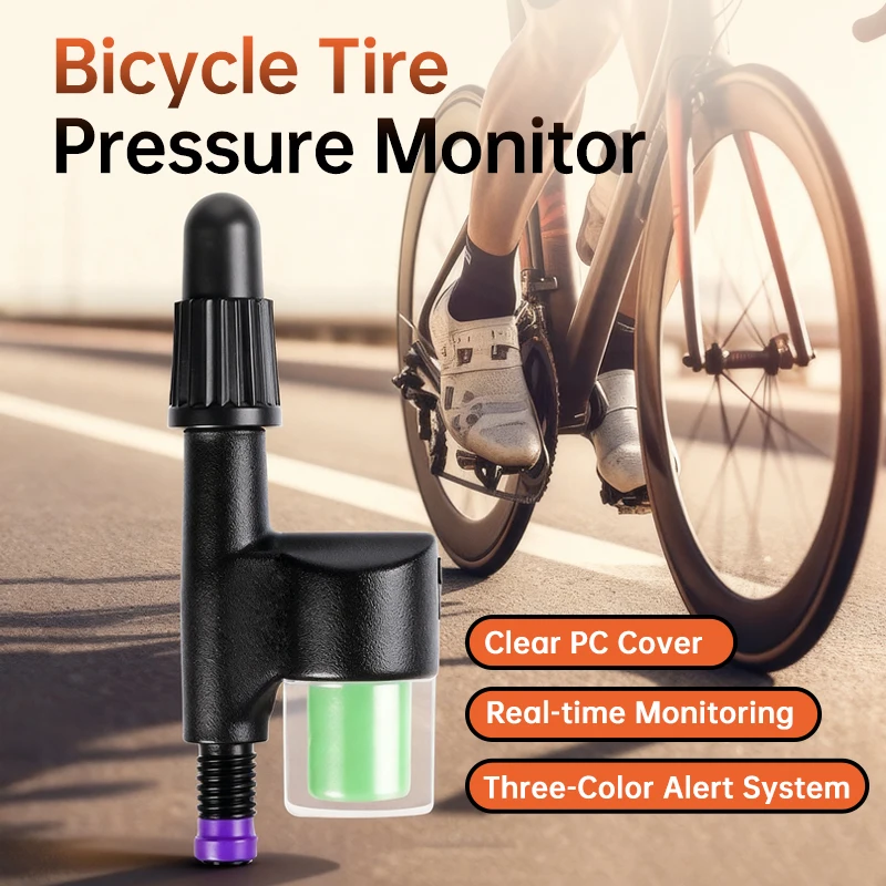 Road Bike and Mountain Bicycle Tire Pressure Monitor Presta Valve FV Cap(Includes Inner Liner)Low Tire Pressure Monitor