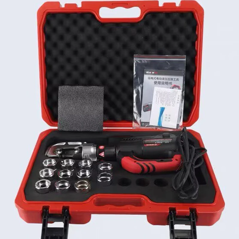 220V Plug in Hydraulic Pliers Small HL-400/300 Wire Copper Aluminum Terminal Crimping Pliers Electric Hydraulic Pliers