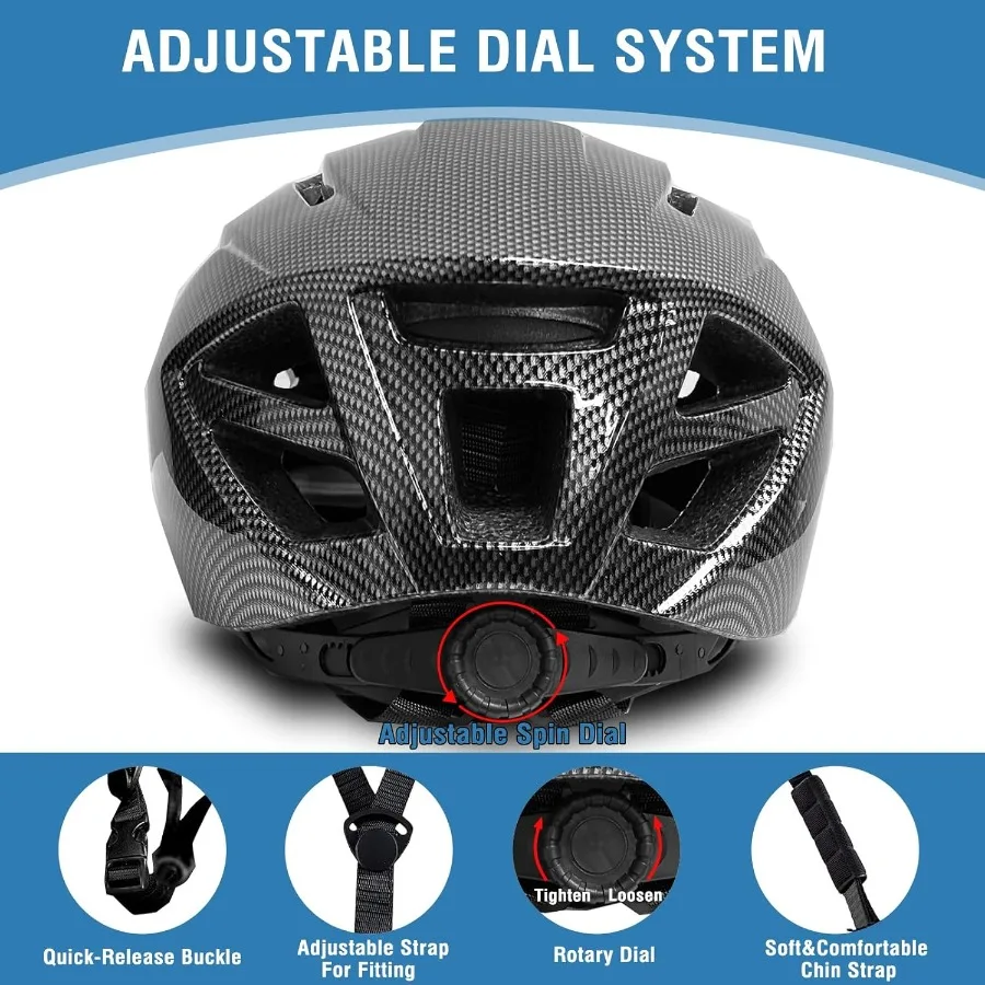 Fietshelm voor volwassenen voor dames en heren Afneembaar vizier voor mountainbiken CPSC SafetyCertified Stijlvolle duurzame fietshelm w