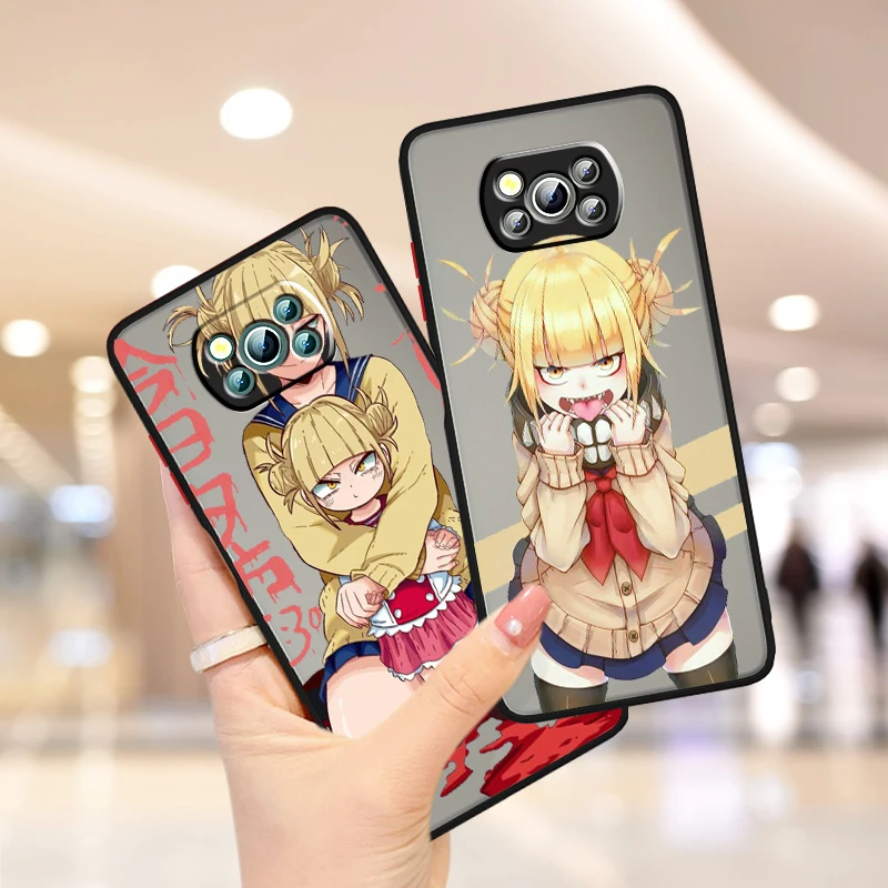 H-Himiko T-Toga Cartoon Cool Frosted Translucent For Xiaomi Mi Poco X5 X4 X3 M6 M5S M5 M4 M3 F5 F4 F3 GT Pro 5G Matte