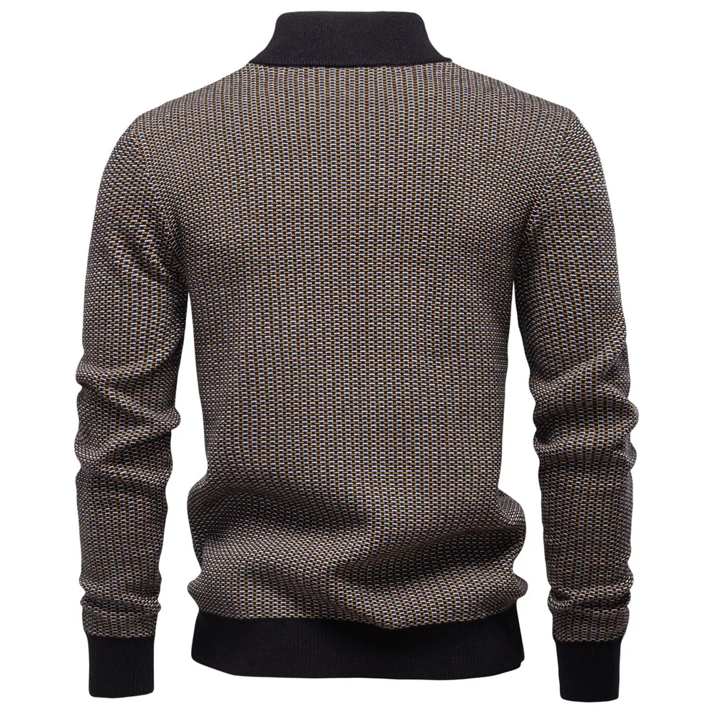 Men's Thickened European-Sized Sweater Autumn/Winter Half-Zipper Stand-Up Collar Business Casual Sweatshirt for Men