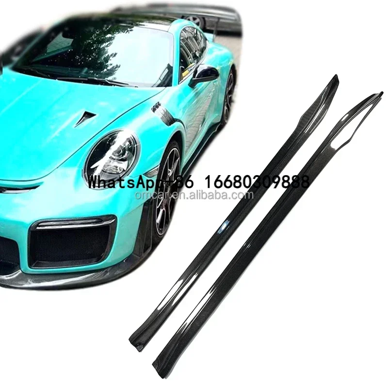

Car Accessories For Porsche 911 Omcar Style Carbon Fiber Side Skirts Trim For Porsche 911 991 991.2 Car Refit Parts Body Kit
