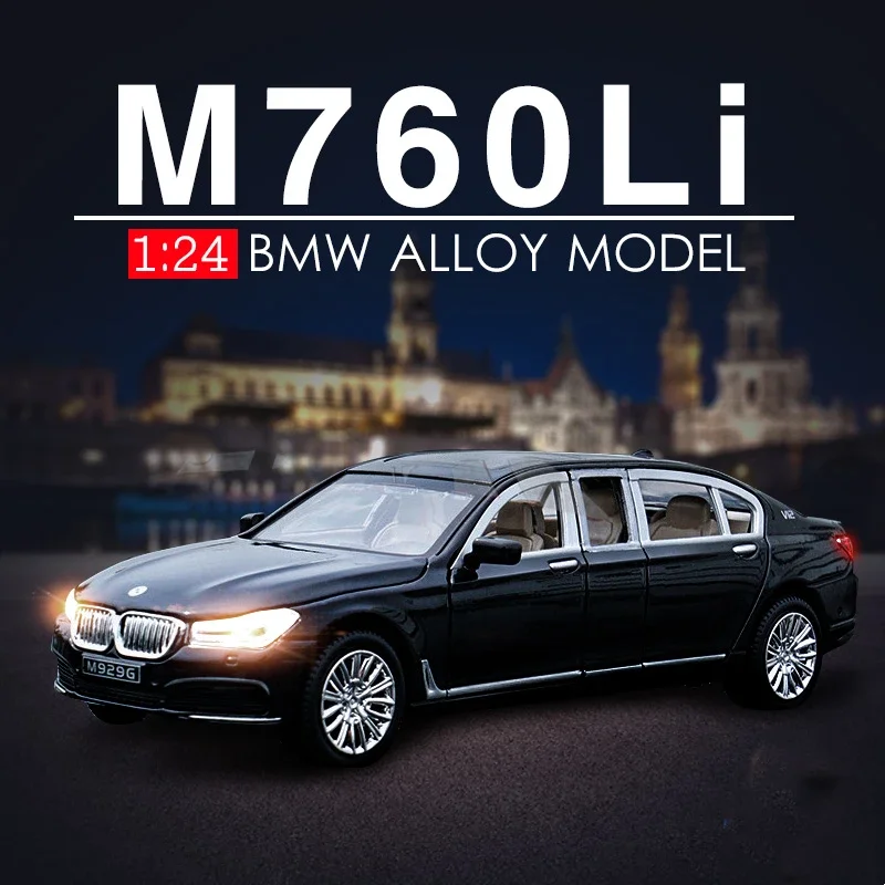 

1:24 BMW 7 серия 760LI модель автомобиля из сплава Литые и игрушечные транспортные средства металлическая Игрушечная модель автомобиля высокий симулятор коллекция Chirdrens