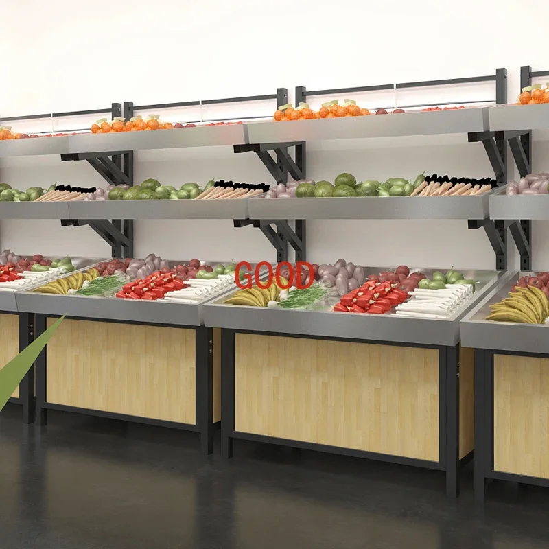 Multi-layer fruit and vegetable pile head fruit store Nakajima shelf