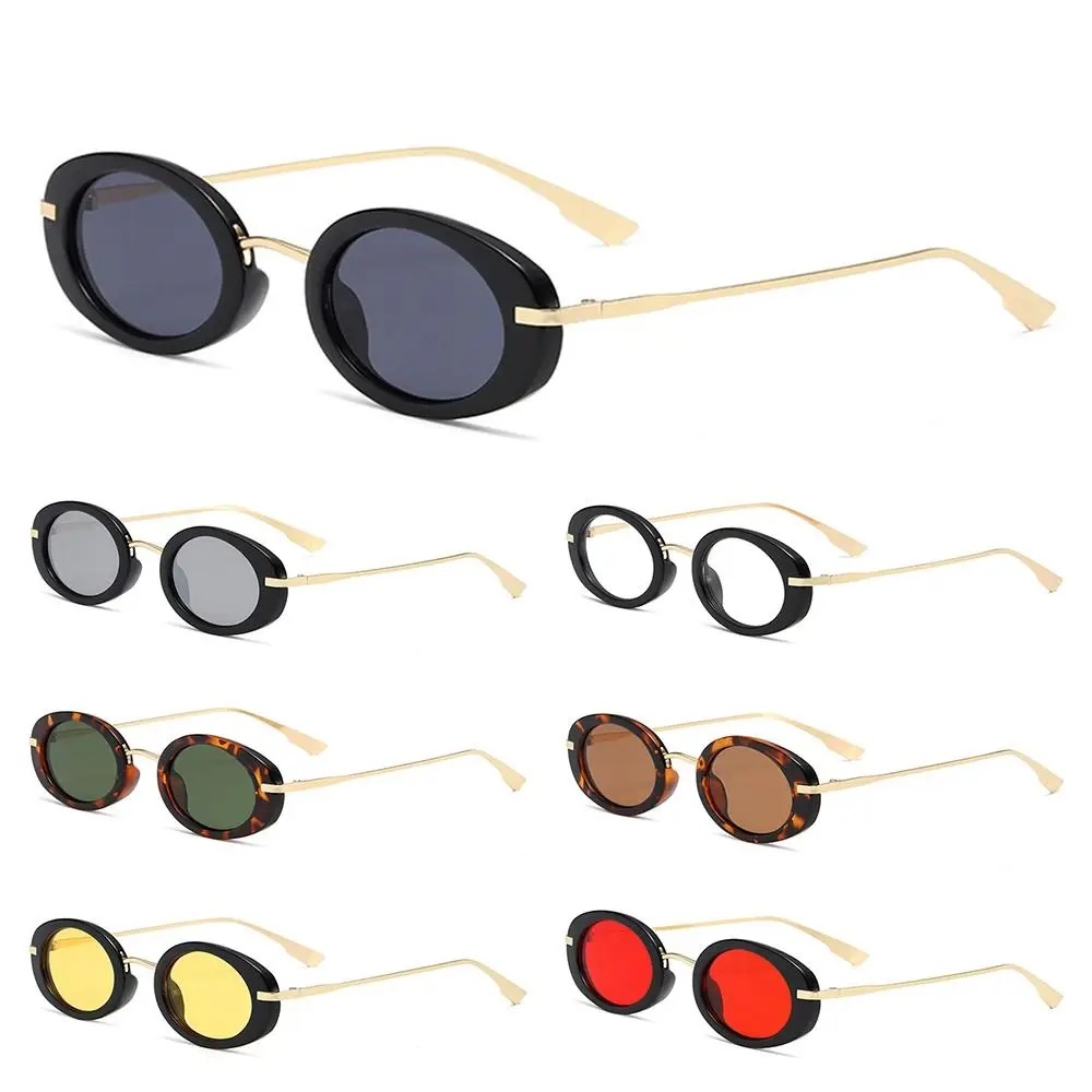 

Y2K Small Oval Sunglasses Fashion Retro Vintage UV400 Shades Beach/Travel/Streetwear Punk Eyewear for Women & Men