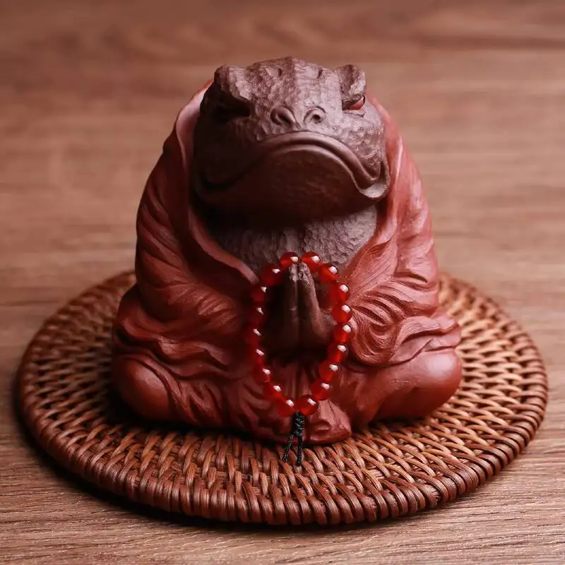 High-Quality Purple Sand Pet Ornaments To Attract Wealth, Golden Can Raise Zhao Yonghui, Fully Handmade Toad Fairy, Zen Creative