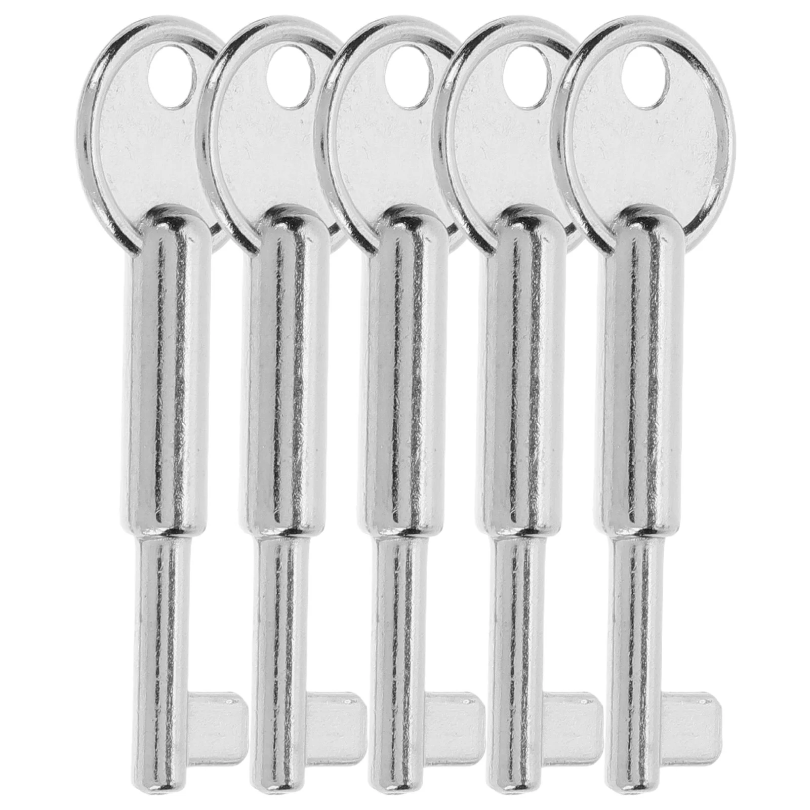 5 Pcs Ring Doorbell Wireless Alarm Key Replacement Emergency Stop Button Metal Buttons Switch Silver Keys