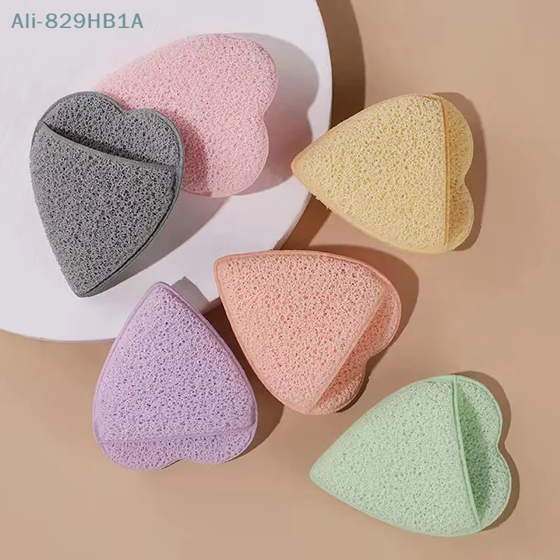 Natural Exfoliating Face Wash Cleansing Puff Flutter Sponge Deep Remover To Black Headband Cosmetic Sponges Facial Clean Tool