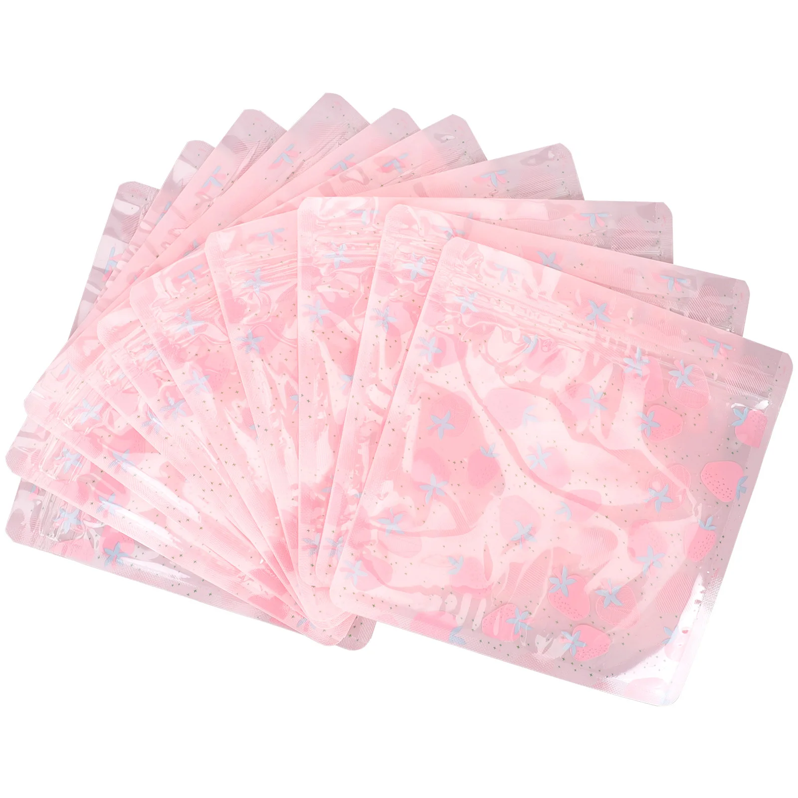 

10Pcs Self-Sealing Reusable Cookie Bags Food Packaging Pouches for Christmas Goodies Biscuits Dried Fruit Nuts