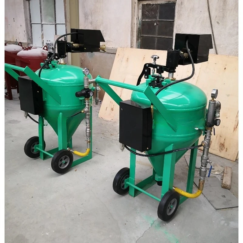 Portable Sandblasting Machine Automatic Industrial Sandblaster Equipment for Steel Pipe Rust Removal Large Project on Sale