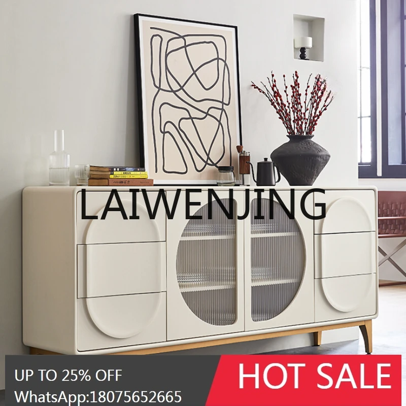 

French Cream Style Dining Side Entrance Cabinet Living Room Decorative Storage Quiet Wind Storage Tea Cabinet