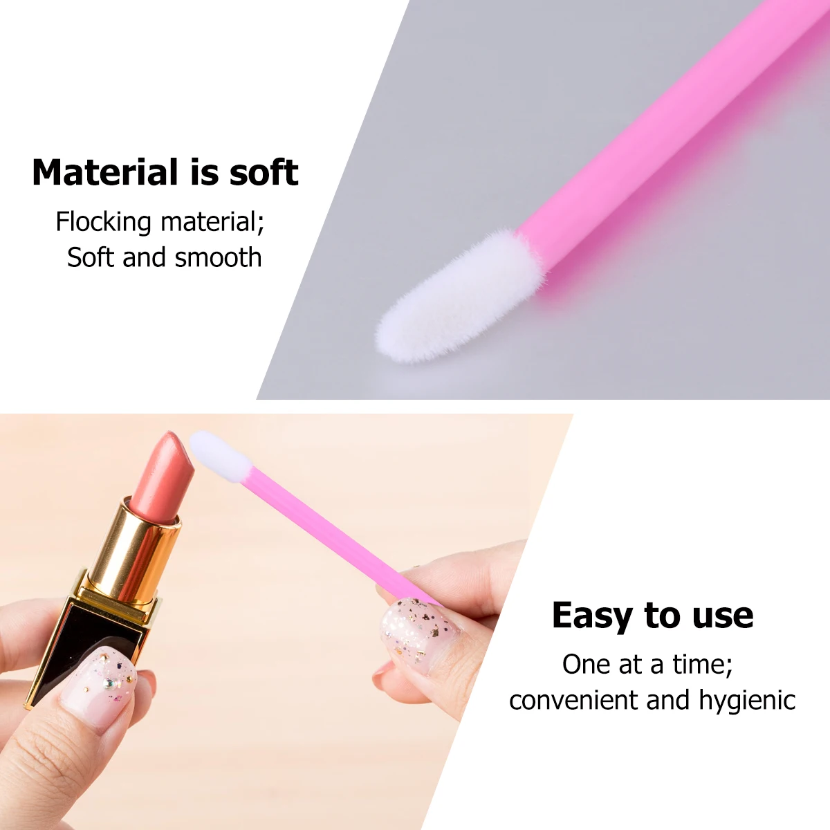 

200 Pcs Lipstick Applicators Disposable Lip Brush Gloss Wand Plastic Tools Lip Makeup Kit Mini Cosmetics Brushes