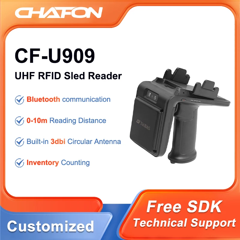 

CHAFON CF-U909 UHF Rfid Sled Reader с Bluetooth и системой Android для управления складами