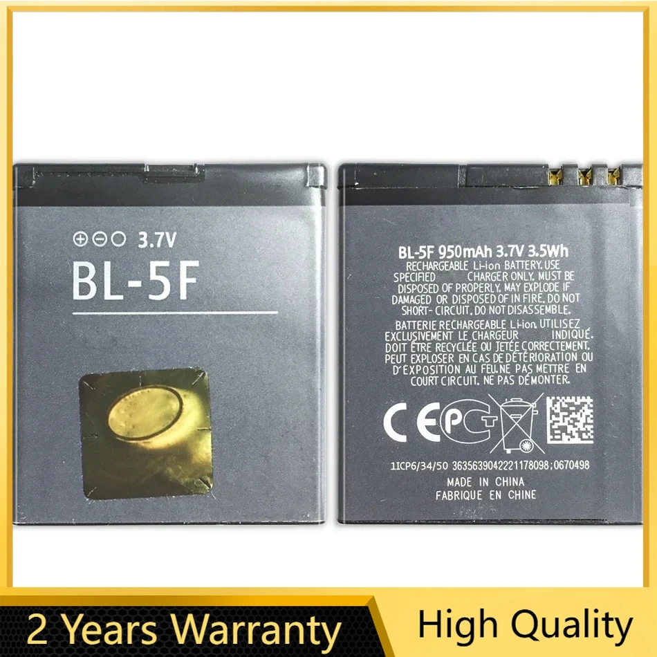 Аккумулятор KiKiss 950 мАч для телефона, проверенный реальный объект, аккумулятор для Nokia 6290 E65 N93i 6210 N96 6210S 6710N N95 BL 5F, литий-полимерные батареи