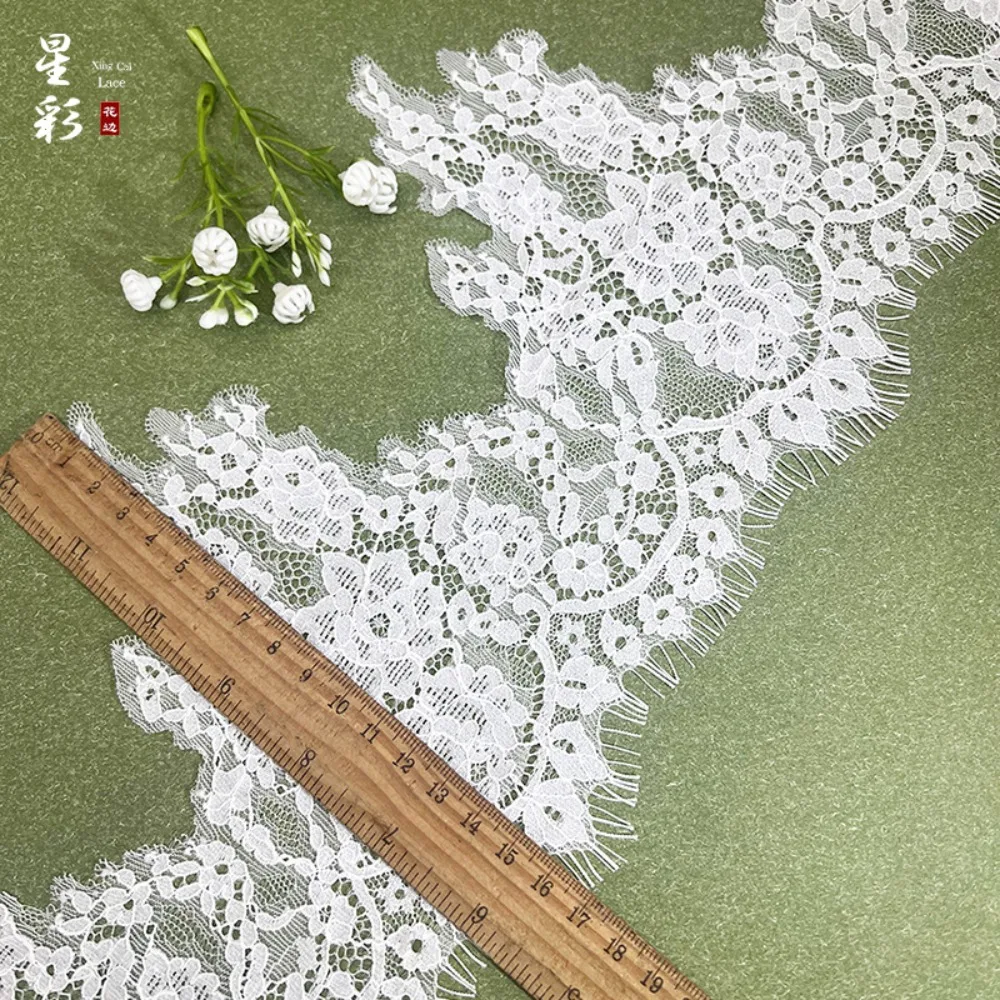 3 Meters/Lot Eyelash Lace Trim White DIY Wedding Dress Lace Lace Fabric