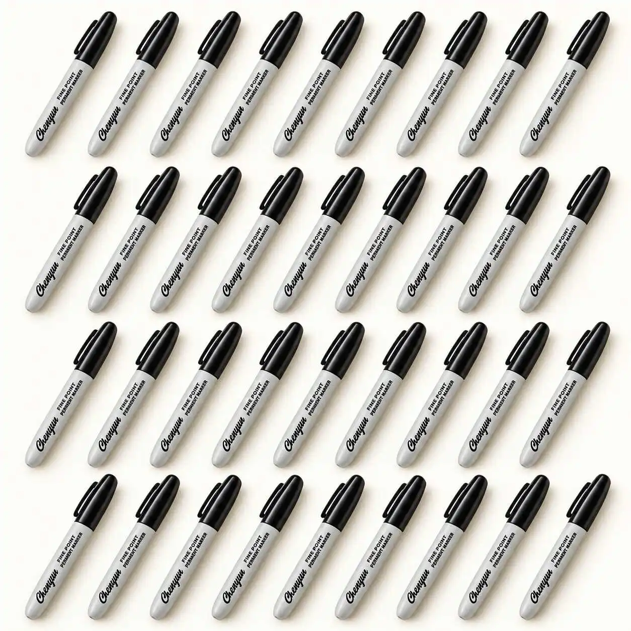 36pcs Black Fine Point Permanent Marker Pens for Labels and Everyday Writing