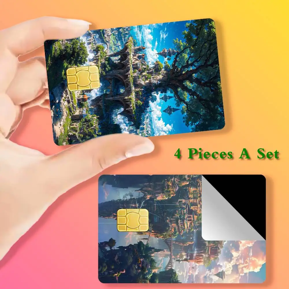 

Fantasy future city Card Stickers Cover Film Sticker for Debit Credit Bank Card Waterproof