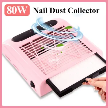 Upgrade Nail Dust Collector Extractor Fan For Manicure Machine Powerful Nail Vacuum…