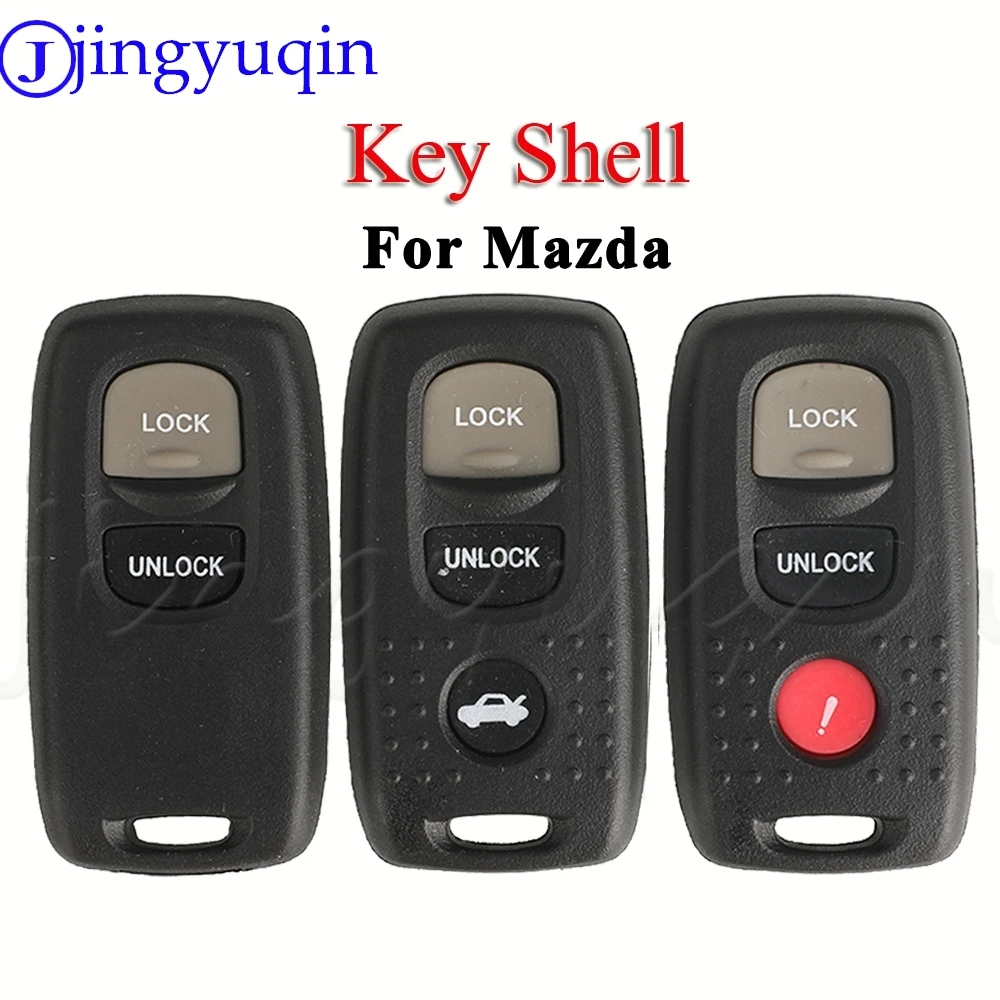 Jingyuqin reemplazo nueva llave 2/3 botones carcasa de entrada sin llave remota de coche para Mazda 2 3 6 323 626 funda de llave de Control Fob