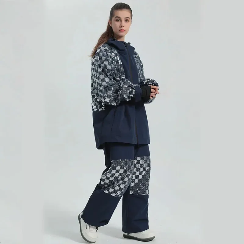 

Спорт на открытом воздухе, теплый новый лыжный костюм 2025 года, женский водонепроницаемый ветрозащитный лыжный зимний костюм, дышащая одежда для сноуборда, комплекты брюк для мужчин