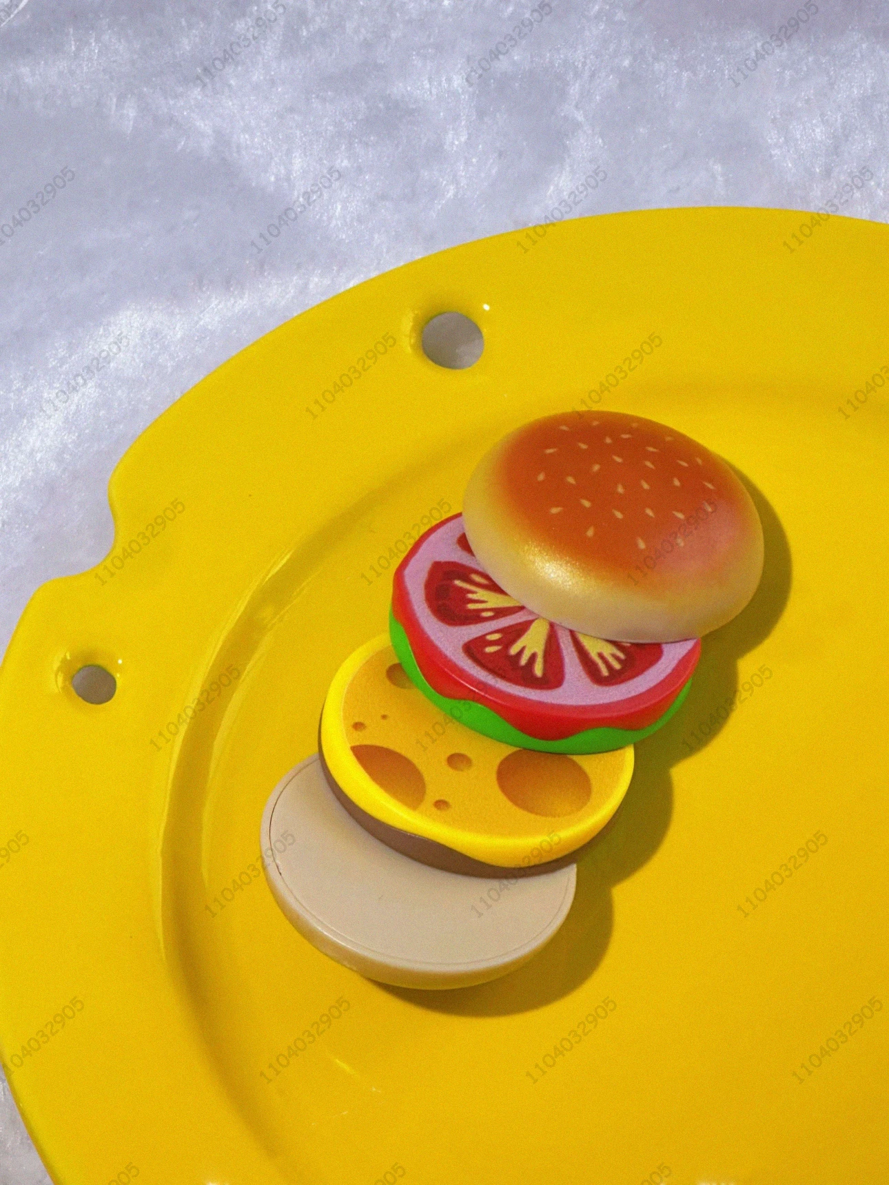 EDC jouet Hamburger Fidget Spinner tdah Burger jouet doigt pointe carte pousser soulagement du Stress son basé Relaxation pour adultes