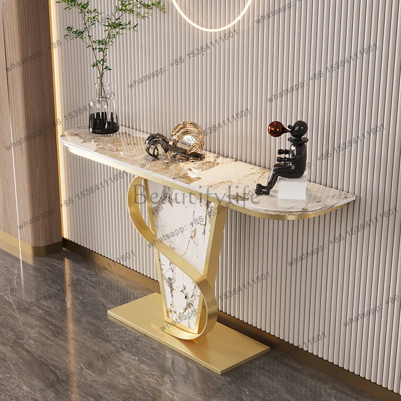 Semicircular entrance ultra-narrow wall box end view table pattern table
