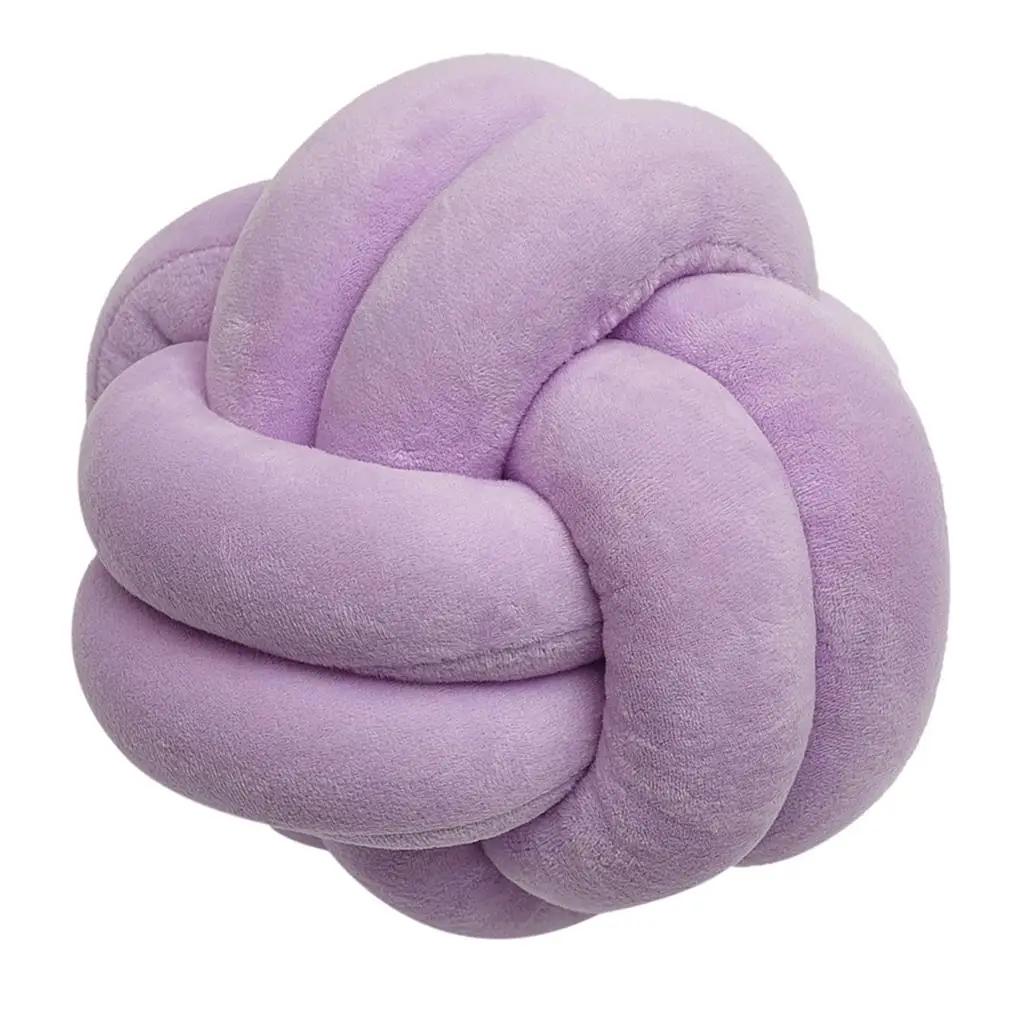 Comfortable Unisex Baby Colorful Soft Knot Pillow Braided Decorative Bedding Cushion