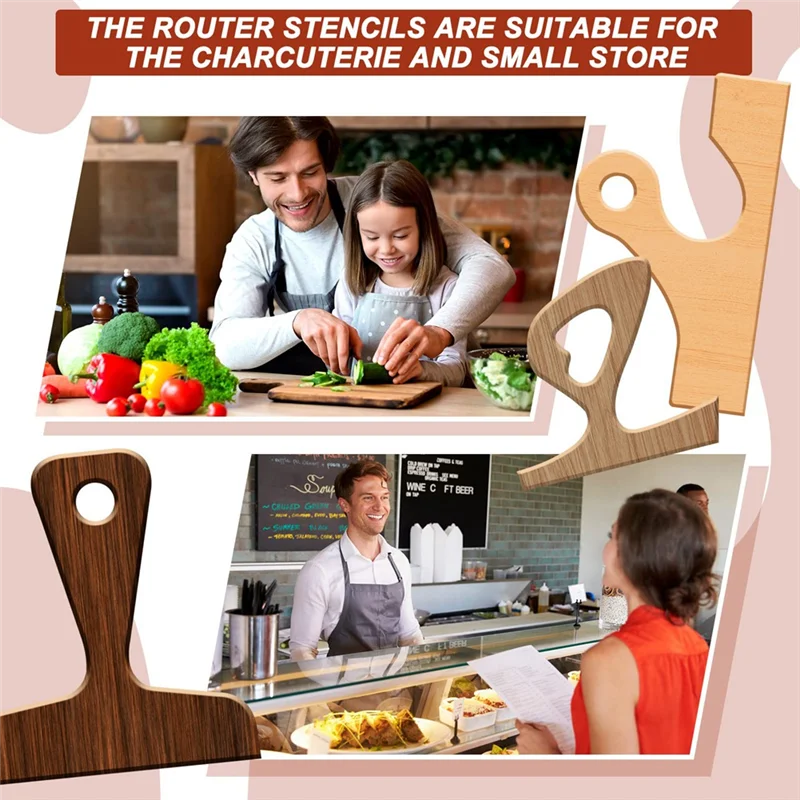 

AEE3-Food Board Handle Template Clear Cutting Board Router Template With Woodworking Stroke Template Laser Cutting Guide Tool