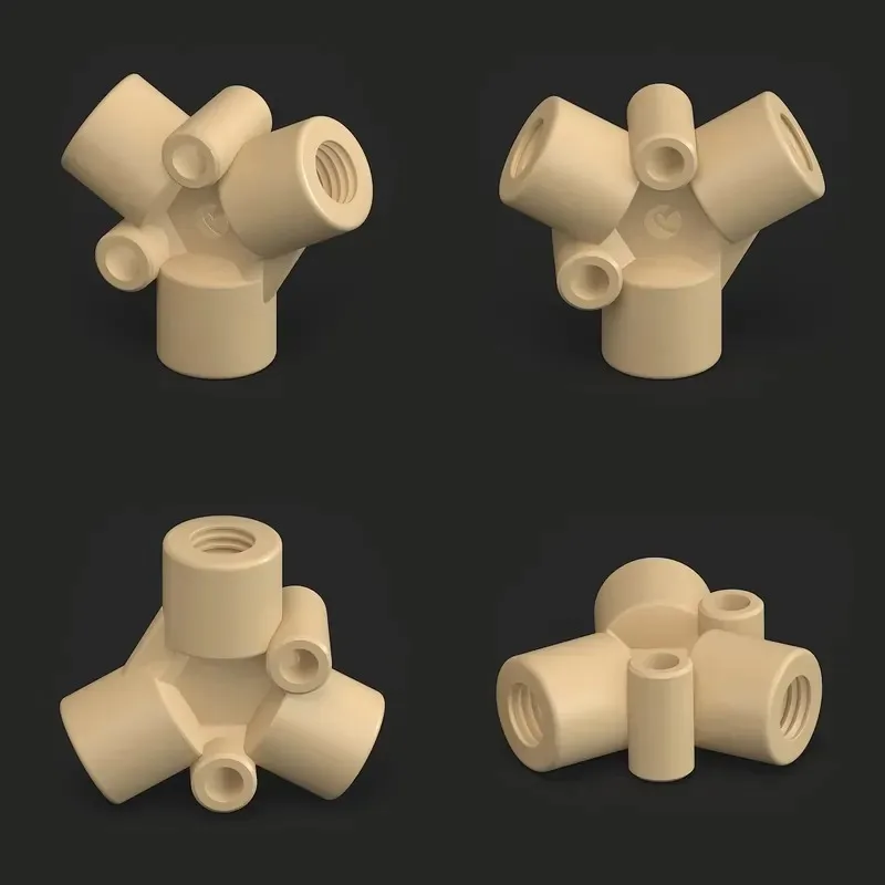 Raccord en Y pour tube rigide, adaptateur en Y à filetage femelle en PEEK pour tube pré-assemblé