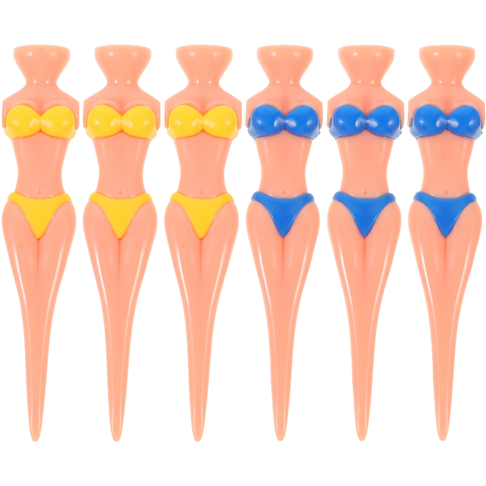 

6pcs Women Shaped Practice Stable Holders Reusable Golf Training Tees Training Golf Course Accessories