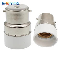 2pcs B22 To E14 CFL LED Bayonet Bulb Base Light Socket To EU Candelabra E14 Lamp Holder Adapter Converter CE Rohs