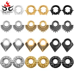Earblity 2PCS Punk Cool Ear Weights 316 Stainless Steel Ear Hangers Hypoallergenic Ear Plugs Stretcher Piercing Body Jewelry