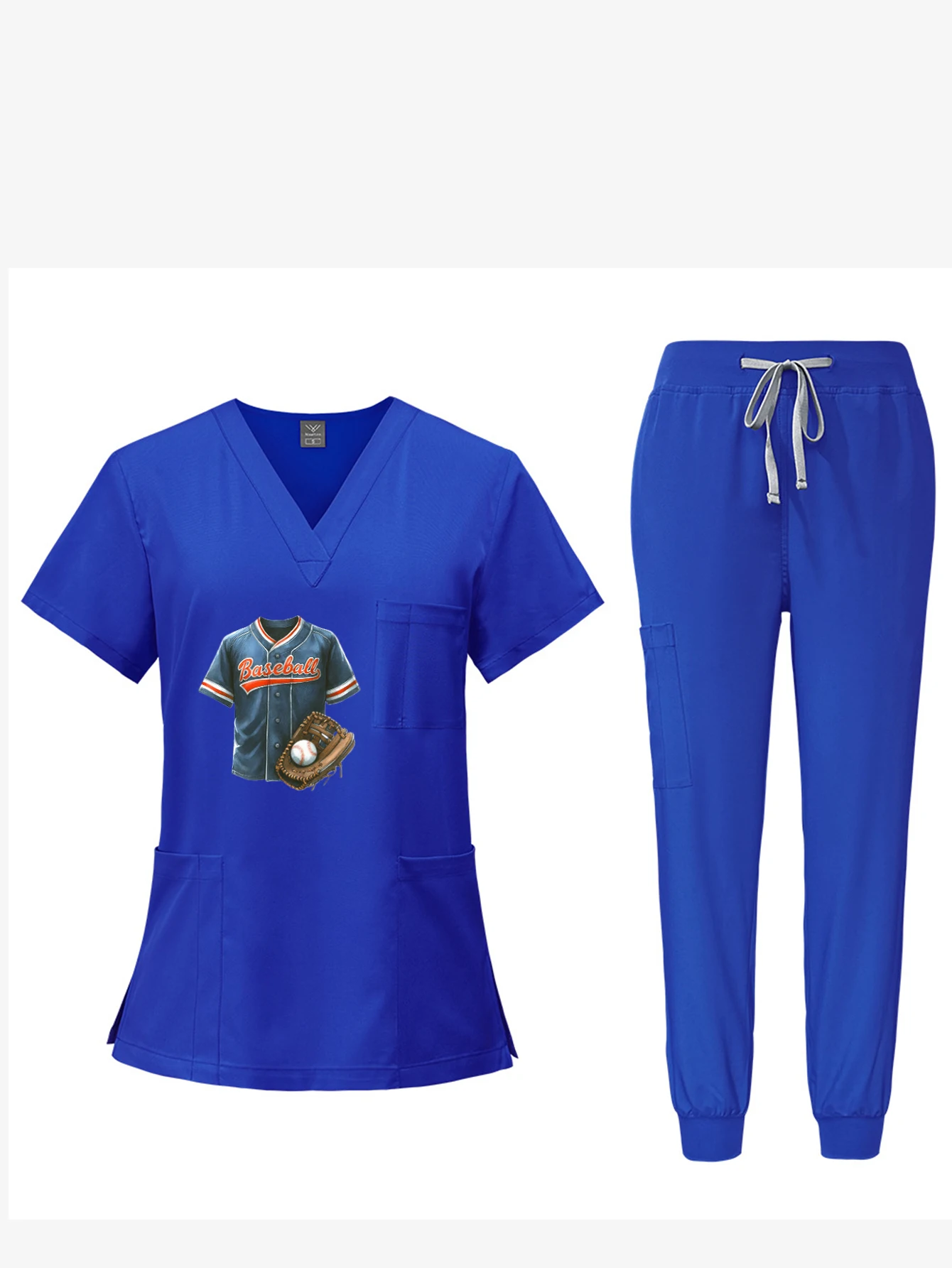 Op maat gemaakte med-scrubs met handtekeningprint: unisex sneldrogend verpleegstersuniform |   Gepersonaliseerde professionele uitrusting voor klinisch laboratorium en dierenartsverzorging