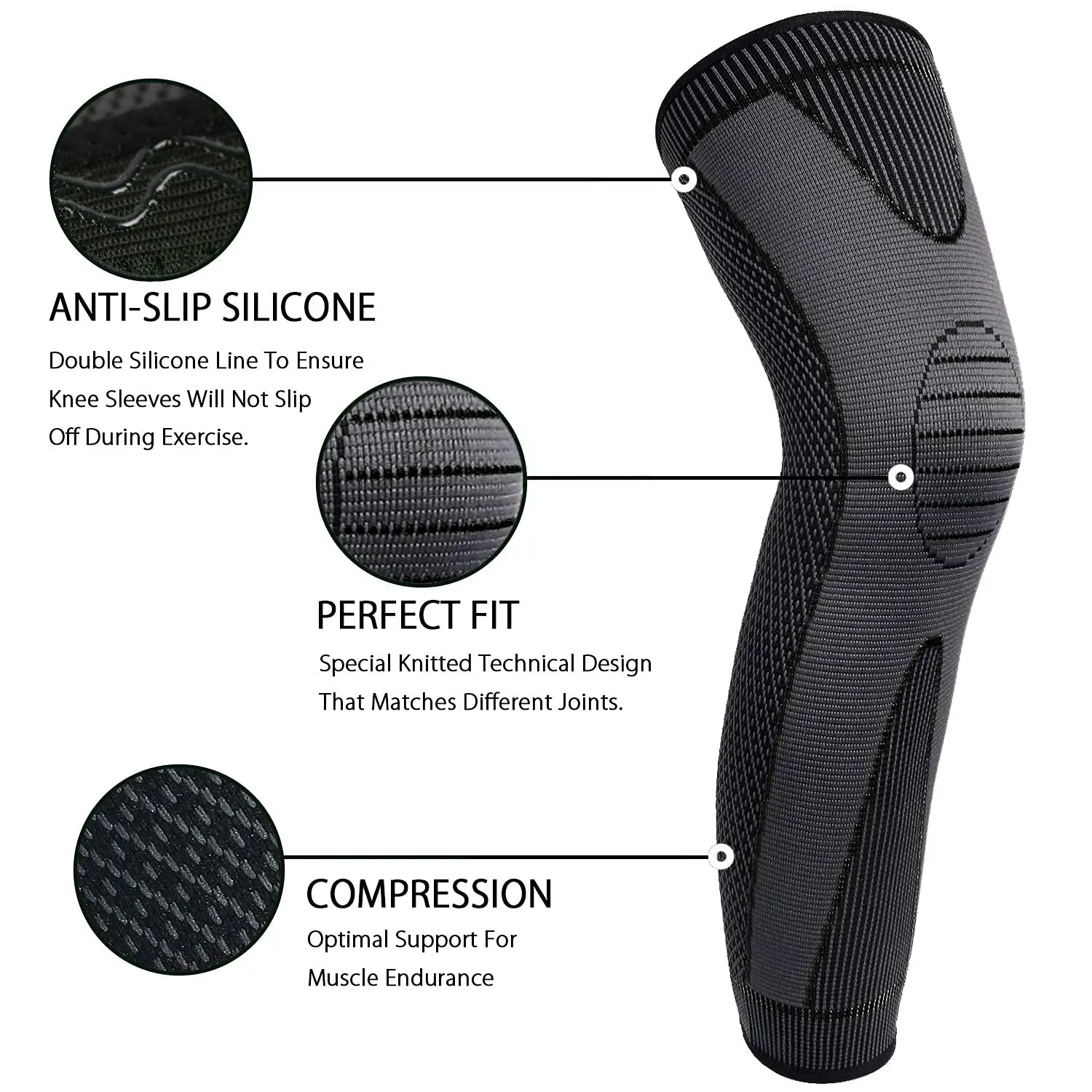 Self Heating Knee Sleeves Mugwort Tourmaline Acupressure ​shaping Knee Pads Brace Sport Shaping Socks For Arthritis Relief Pain