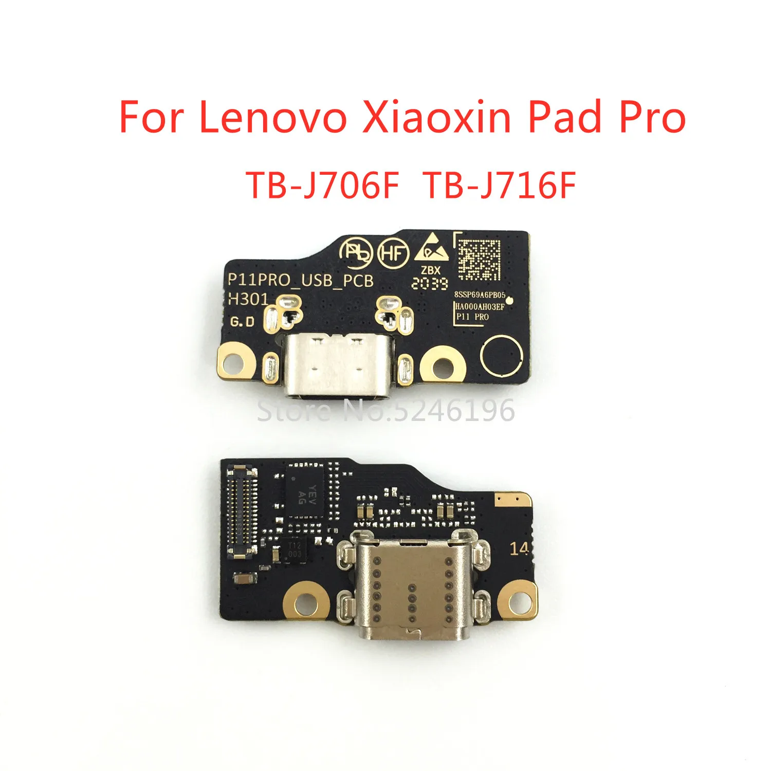 1pcs USB Charger Dock Connector Board Port Flex Cable For Lenovo Xiaoxin Pad Pro TB-J706F Xiaoxin Pad Pro Tab TB-J716F Replace