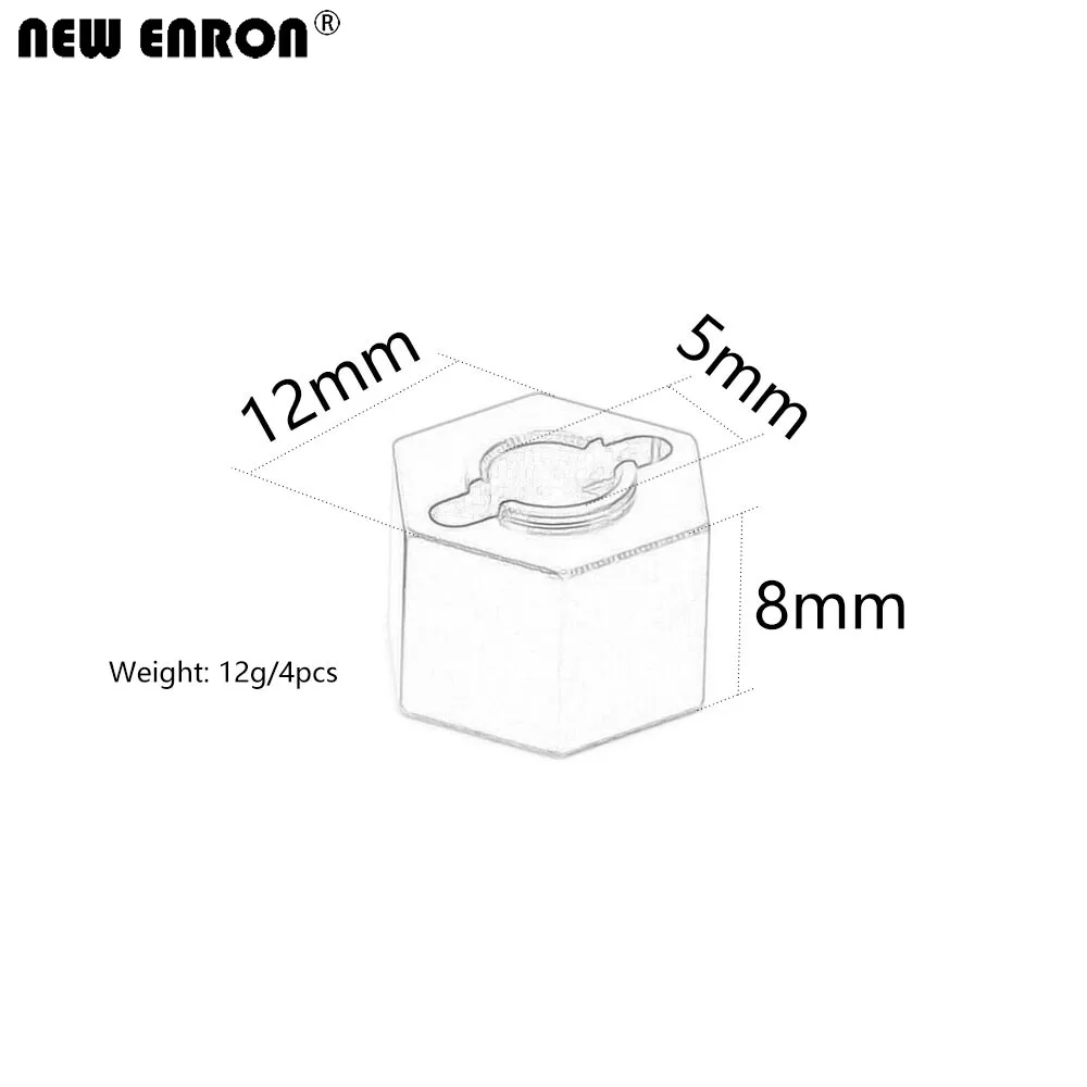 NEW ENRON 4Pcs Alloy #107876 12mm Wheel Hex Hub Coupling Adapter for RC Model Cars 1/10 HPI WR8 3.0 Flux KEN BLOCK Upgrade Parts