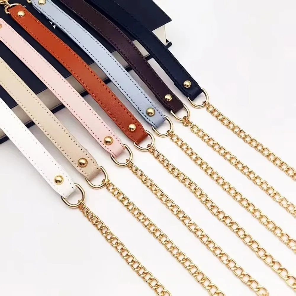 High-End Shoulder Crossbody Bag Strap PU Leather Single Replacement Strap Stress Relief Chain Bag Accessories